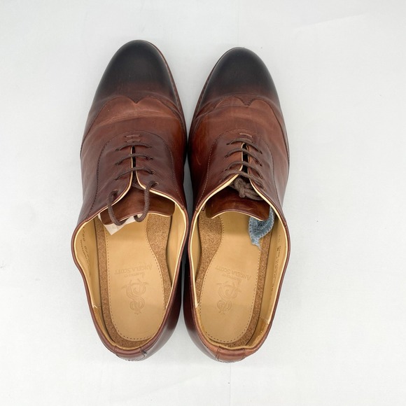 The Office of Angela Scott Womens 40/ 9 Mr. Evans Oxford Shoes Walnut Leather - Picture 6 of 12